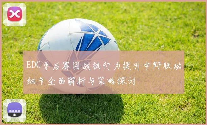 EDG季后赛团战执行力提升中野联动细节全面解析与策略探讨